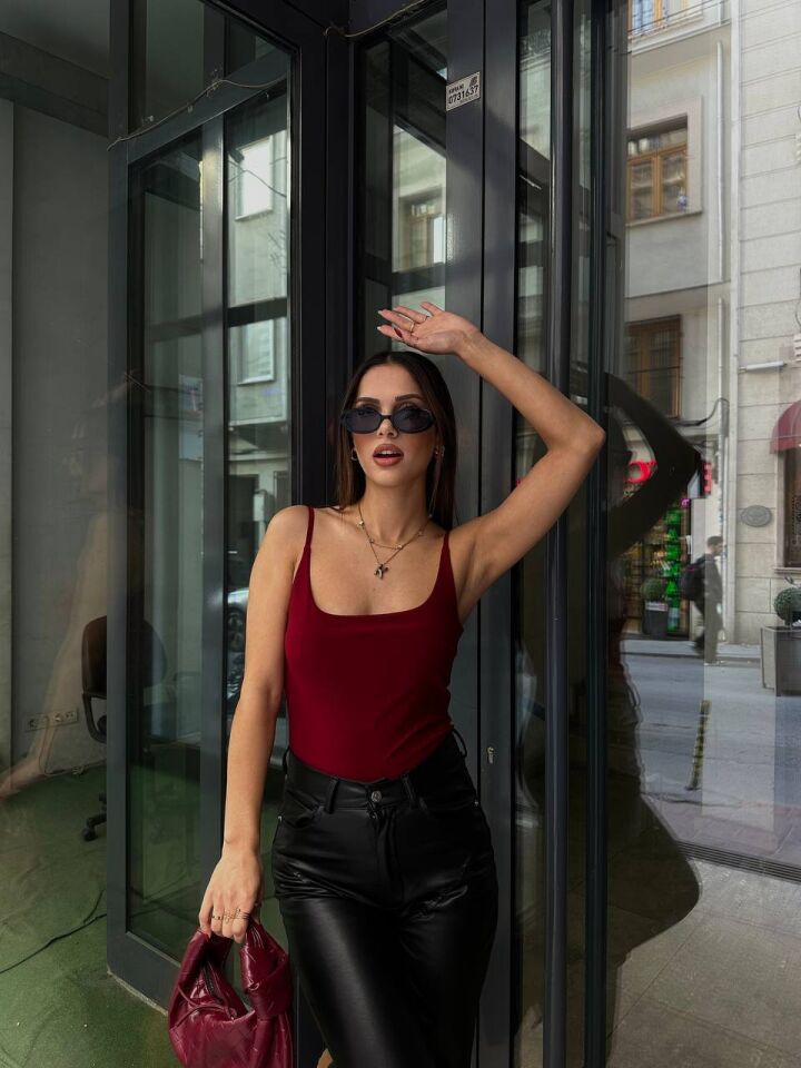 ASKILI TULUM BADY SUİT BORDO