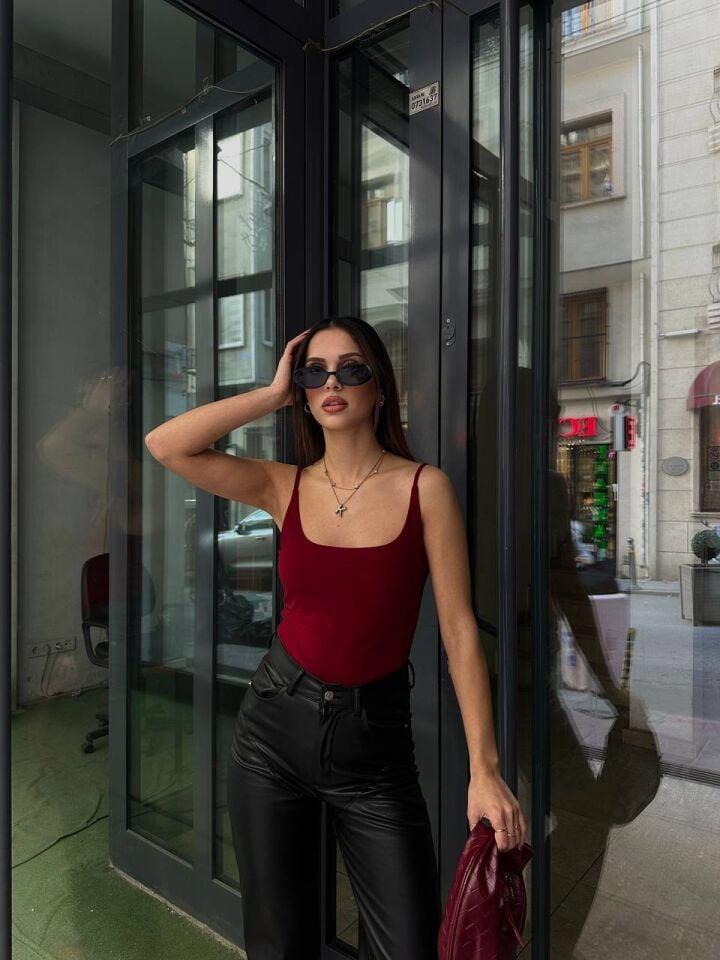 ASKILI TULUM BADY SUİT BORDO